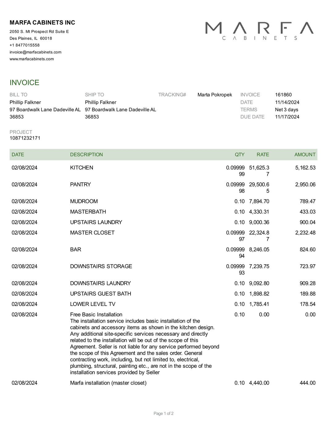 Invoice 161860-10%